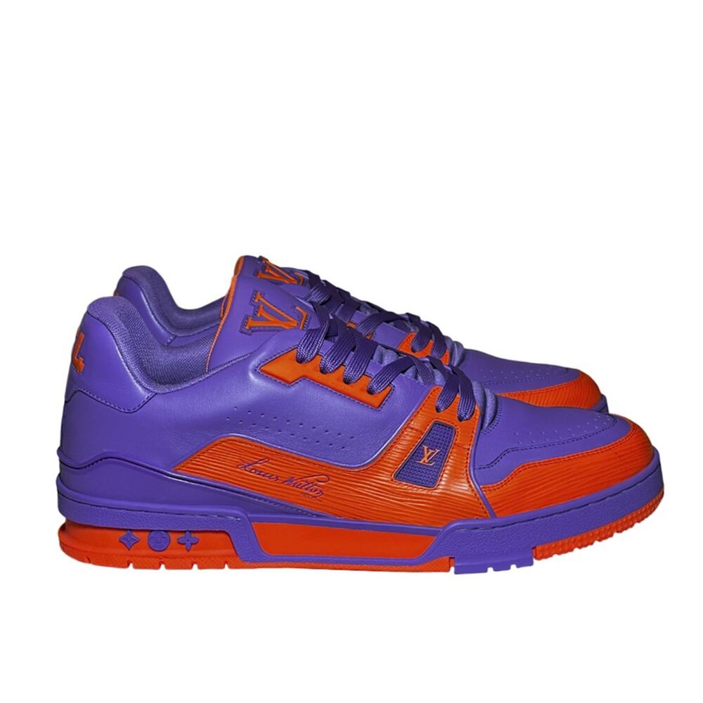 Louis Vuitton x Virgil Abloh NEW Calfskin Epi Mens LV Trainer Sneakers 10 (11US) - Picture 2 of 9